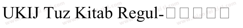 UKIJ Tuz Kitab Regul字体转换